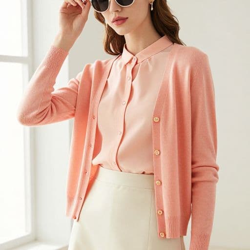 AI カラー分析のユーザー写真。自然光の正面ポートレート、シーズンに合う配色。